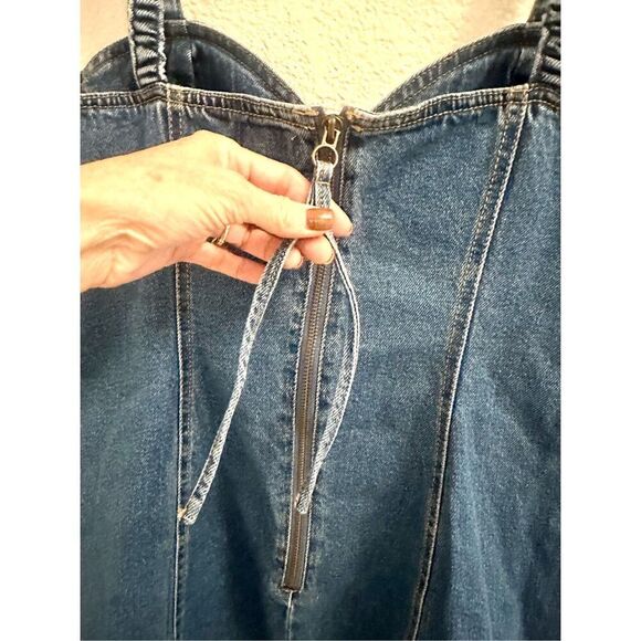 NWT Steve Madden Corset Denim Minidress.  Size L - Picture 7 of 8